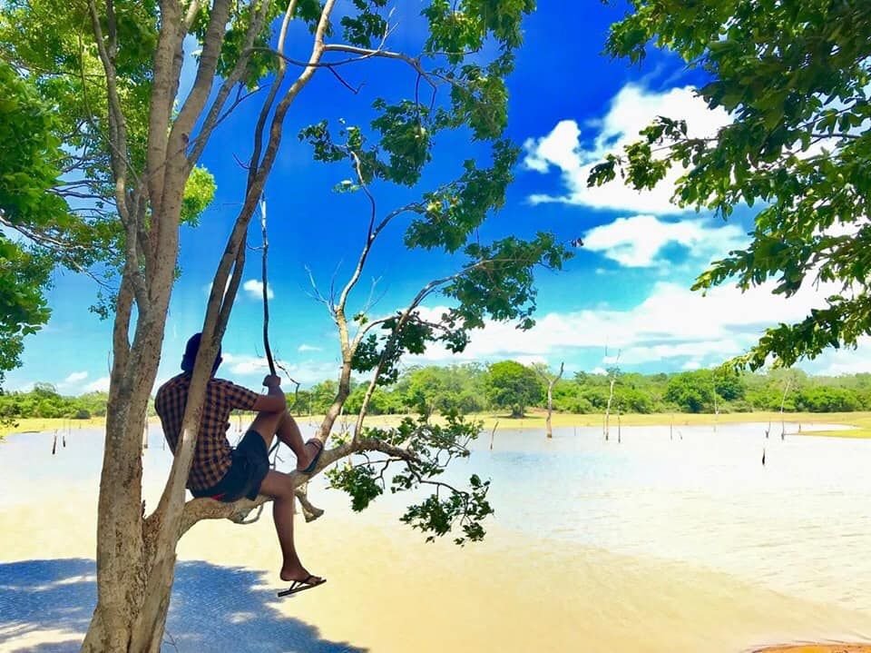 Solo travel moment at Udawalawe Tank, Sri Lanka